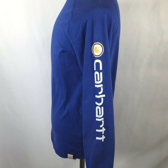 Carhartt Force~Delmont~Spellout~Long Sleeve~Royal~ - Picture 3 of 8